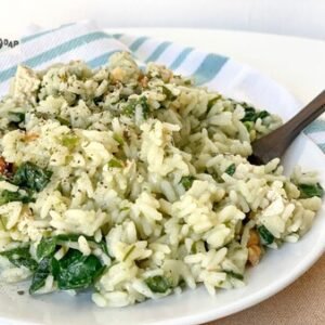 Arroz con espinacas