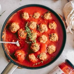 Albóndigas de Lentejas con salsa Napolitana
